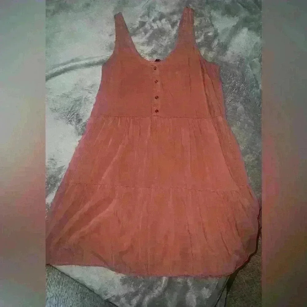 Mini dress with buttons